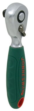 JONNESWAY ROQUETE REVERSÍVEL CURTO DE 48 DENTES COM PUNHO ANTIDESLIZANTE 1/4"