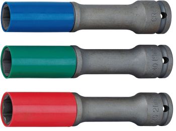 JONNESWAY CHAVE IMPACTO EXTRA LONGA PARA RODAS 1/2" 19MM - VERDE